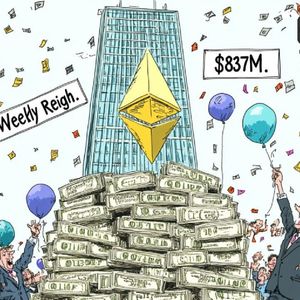 Ethereum Spot ETF Inflows Hit $837M Weekly Record High